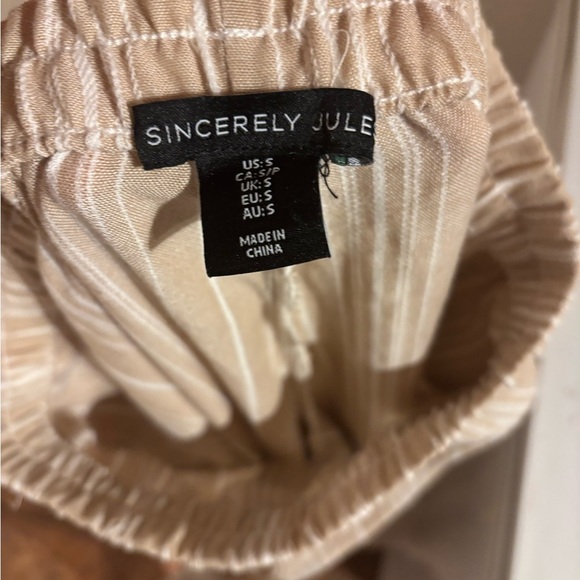 Sincerely Jules Beige Striped Pants - Picture 8 of 8